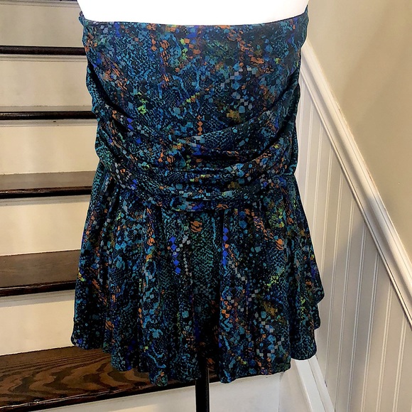 FREE PEOPLE Sleeveless Turquoise Wrap Top Sz 12 - Picture 9 of 10